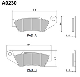 NISSIN KLOCKI HAMULCOWE KH185 / KH389 PREMIUM SEMI-METALLIC (SPIEK METALICZNY) (ECE R90) (MADE IN JAPAN) (2P-225NS)