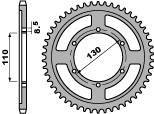 Zębatka tylna 4372 44 yamaha ybr 250 07-11 (łańc. 428) (jtr1870.44)