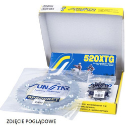 Zestaw napędowy bmw f 650gs dakar '01-'07 plus złoty (16/47/112) (do 750cc) (sun38616/sun1-3637-47/ss520xtg-112g)