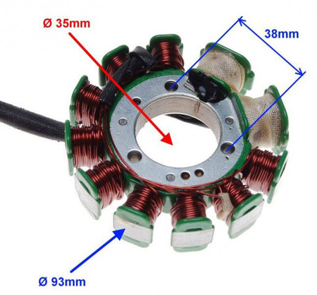 Stator iskrownik 11 cewek do Kingway Czoper 150 250