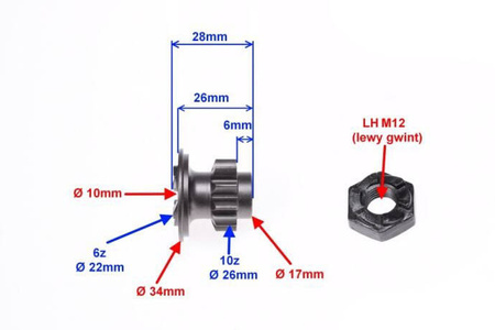 Koło rozrusznika do skutera Tgb 101R 202 203 303 Akros F409