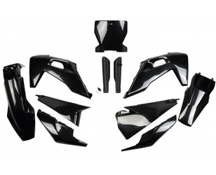 Komplet Plastików (Full Kit) Z Osłonami Teleskopów (Amortyzatorów) Husqvarna Tc 125/250 '19-'22, Fc 250/350/450 '19-'22 Kolor Czarny (Hu622e001)