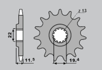 Zębatka przednia 4101 15 suzuki dr 125 '94-'00 (jtf409.15)