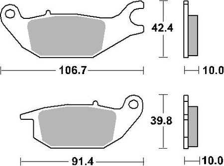 Hamulcowe kh343 street ceramic kolor czarny pasuje do:honda cbr125/150, xl 125 varadero, yamaha yzf150 tył