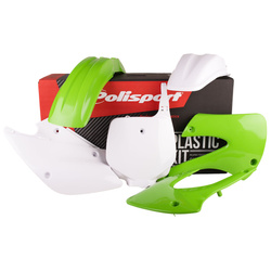 Komplet plastików kawasaki kx 85/100/112 '01-'13 w zestawie tablica przednia (8661700007) kolor zielono biały oem