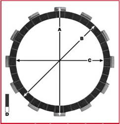 Trw lucas tarcze sprzęgłowe honda cr 80 / 85 84-08, cbf 125 09-15, xl 125 85-91, xr 125 03-08, trx 250 97-11, yamaha mt 125 14-, yzf 125 14-, (ebs1119)