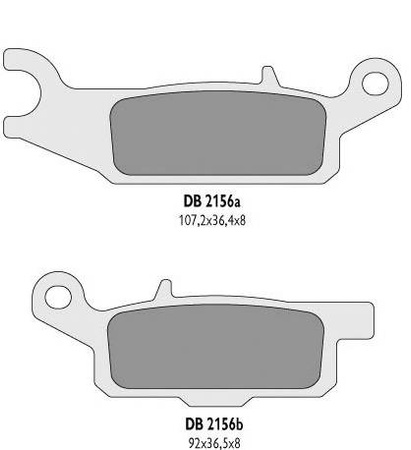 Klocki hamulcowe kh444 yamaha yfm 550 grizzly '11-14, yfm 700 grizzly '07-18 prawy przód - zastępują db2156mx-d oraz db2156qd-d