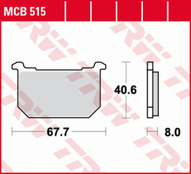 Klocki hamulcowe kh068 organic kawasaki gpz 400/500 '82-'84, z 400/500 '81-'83, gpz/z/ltd 550 '80-'82, gt/gpz/z/ltd 750 '80-'85, z/gpz 1000