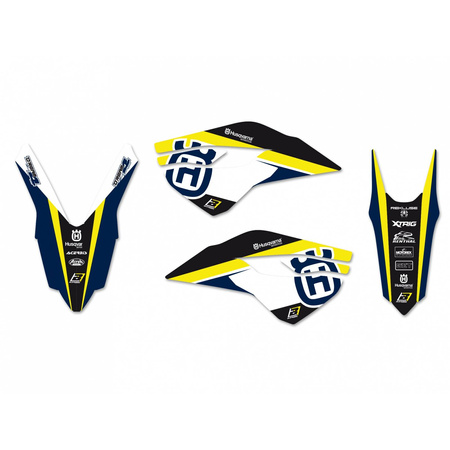 Komplet naklejek (oklein) husqvarna tc/fc '14-'15, te/fe '14-'16 dream 4 kolor niebieski/żółty