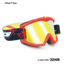 Gogle pg3204 shiny side kolor czerwony fluo (szyba pg3247 żółta lustrzana antiscratch, no fog, anti uv) (pg3204/15rdf) (3204-311 fl) - wycofany z oferty