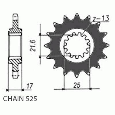 Zebatka napędowa sunstar sunf408-14