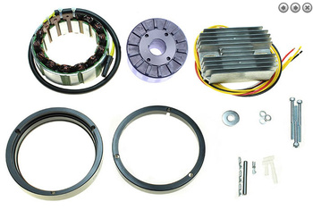 CEWKI ALTERNATORA I REGULATOR NAPIĘCIA SILNIKI MOTO GUZZI '75-'92, (105 MM) - NA ZAMÓWIENIE