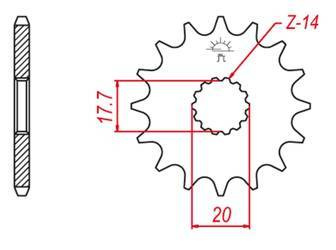 Zębatka przednia 440 13 yamaha yz 125 '87-'04, gasgas ec 125 '03-'15 (jtf564.13)