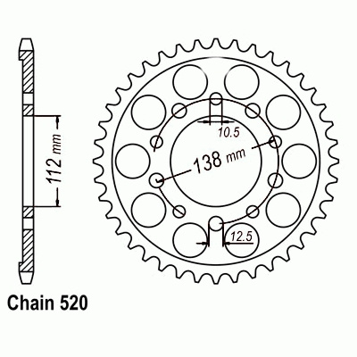 Zebatka napedzana stalowa sunstar sunr1-3485-39