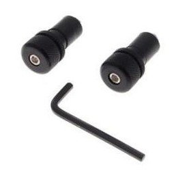 Końcówki kierownicy motocykla czarne