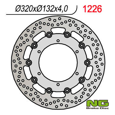 Tarcza hamulcowa przód yamaha xt660 x '04-'16 320 mm (320x132x4) (pływająca)(6x8,50mm)