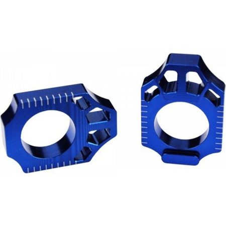 Napinacz tylnej osi kawasaki kx 125/250, kxf 250/450, suzuki rmz, rmx kolor niebieski