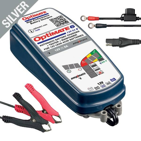 Ładowarka akumulatorów optimate 6 ampmatic 12v 6a, 3-144ah, agm / gel / std, sae (el) - zastępuje tm180sae