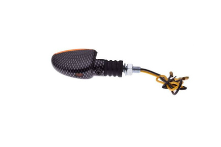 Kierunkowskaz lewy przód pomarańczowy carbon 12V23W