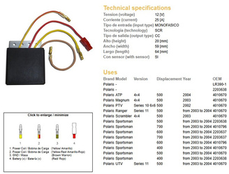 Dze regulator napięcia polaris 400/500/600/700 sportsman scrambler 03-04 (oem:4010796, 2203638)