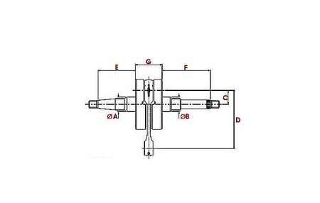 Wał korbowy tuningowy power force minarelli horizontal 50cc 2t wat000130