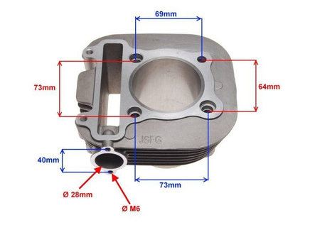 Cylinder z tłokiem ATV250 Cross 250 Loncin