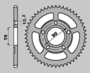 Zębatka tylna 281 40 honda crm 125 90-00 281 40 (604-40) (jtr604.40)