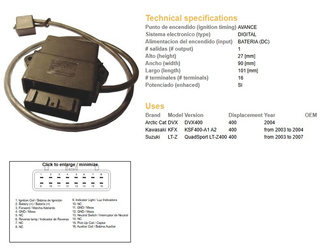 Dze moduł zapłonu cdi suzuki ltz 400 '03-'07 (oem-32900-07g00) multimapa - zastępuje 10031-a1