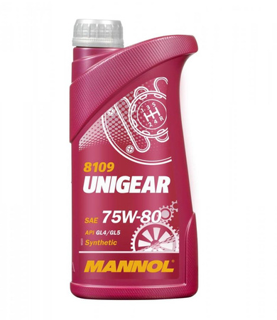 Mannol unigear 75w80 api gl4/gl5 - olej przekładniowy semisyntetic 1l (75w-80) (8109)