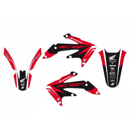 Komplet naklejek (oklein) honda crf 450x '04-'16, dream 4 kolor czerwony/czarny