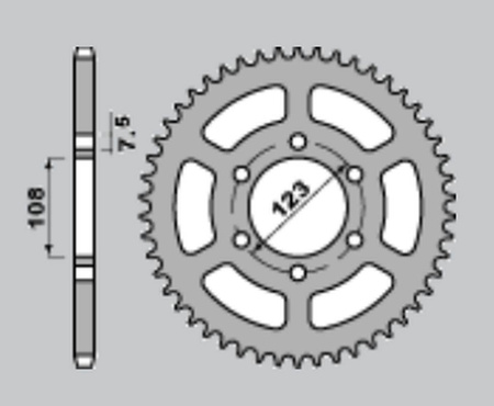 Zębatka tylna 707 50 cagiva 50 w4 (a4140696500)