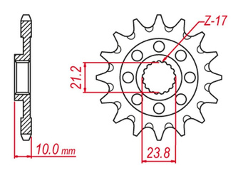 Zębatka przednia 2260 13 (2160 13) suzuki rmz 450 '13-'20 (jtf1443.13)