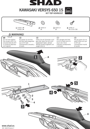 Stelaż kufra tylnego Shad do Kawasaki Versys 650 (2015-2017)