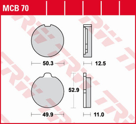 Klocki hamulcowe kh035 organic suzuki gs 400/750 '77-'79, gs 850 '79-'81 przód