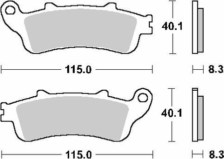 Hamulcowe kh261 / kh281 street ceramic kolor czarny pasuje do: honda cbr1000rr, xl1000var, vfr800 tył