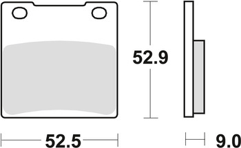 Klocki hamulcowe kh63 organic kawasaki zx7r 96-02, zxr 750 89-95, zrx 1100 / 1200 96-04, zx12r / zzr 1200 00-06, tył