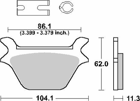 Klocki hamulcowe kh200 street ceramic kolor czarny pasuje do: harley davidson '90-'99, tył