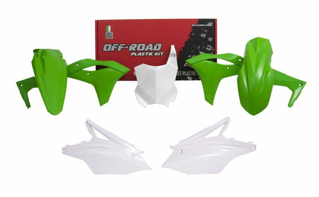Komplet plastików kawasaki kxf 250 '17-'19 kolor oem (z tablicą) (ka225e999)