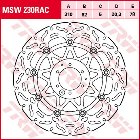 Tarcza hamulcowa przód honda crf 1000l '15-'19 (310x62x5mm) wave