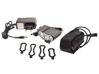 Lampa rowerowa przód 3 LED czarna