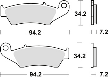 Klocki hamulcowe kh185 kh389 sinter racing honda xl 125 03-08, xr 400 96-03, xlv 650 transalp 97-13, xrv 750 africa twin 93-03, kawasaki klx
