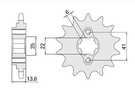 Zębatka przednia 293 16 honda vt 600 c '88-'89 (293-16k) (jtf293.16)