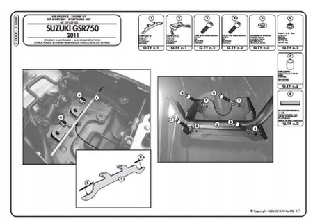 adapter do zamontowania stelaża bocznego te3100k bez użycia stelaża centralnego