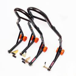 Podnośnik stojak motocyklowy biker (przód/tył) typ-v (rolki) komplet