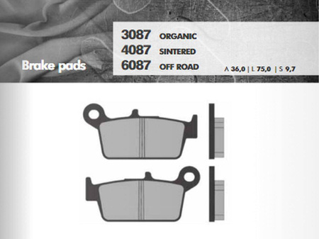 Klocki hamulcowe kh131 spiek metaliczny (złote) off road tył (ft 6087)