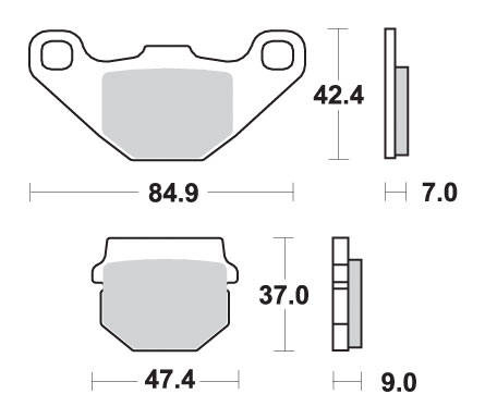 Klocki hamulcowe kh83 off-road sinter kolor złoty