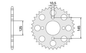 Zębatka tylna 857 46 yamaha xtz 660 (a4150857460) yamaha xt 600 '85-94, xt 600z tenere 87-89