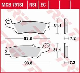 Klocki hamulcowe kh450 eco organic yamaha yz 125 '08-, wr-f 250/450 '15-, yz-f 450 '08-, przód