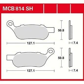 KLOCKI HAMULCOWE TRW MCB814SH
