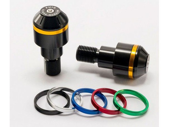 Ciężarki / Końcówki Kierownicy Krótkie Z Pierścieniami Puig Do Yamaha Czarne